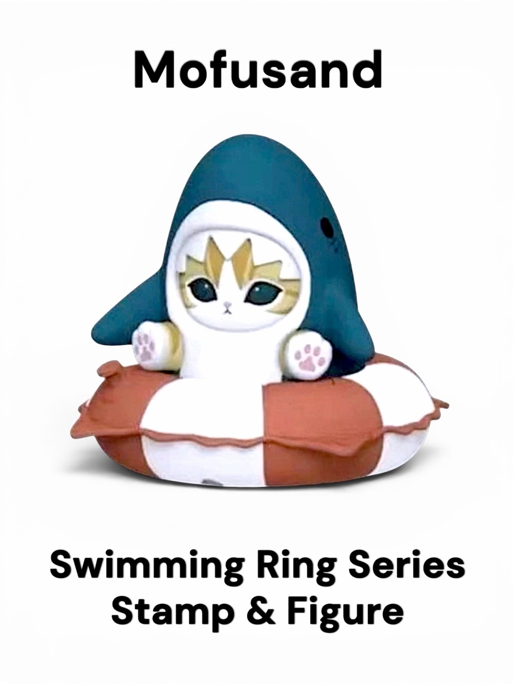 Mofusand Swimming Ring Series Stamp & Figure